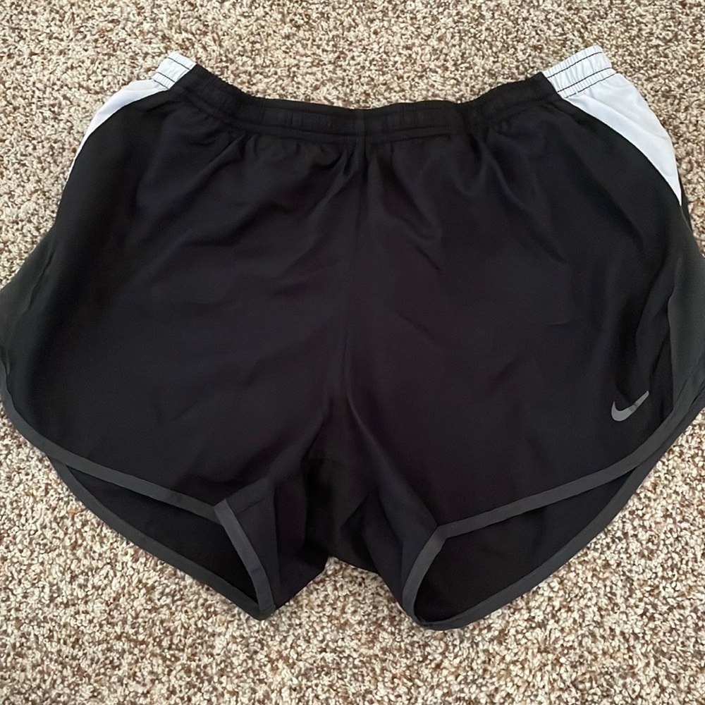 Nike dri fit shorts. Black, white and dark grey